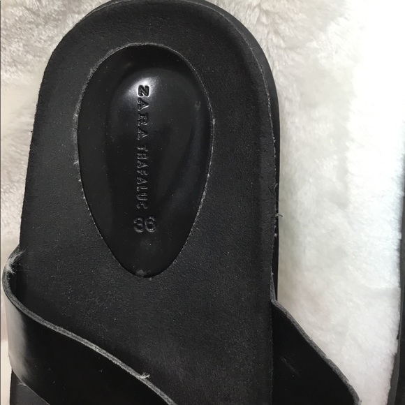 ZARA TARFALUC T STRAP BLACK FLIP FLOP / SANDAL 36 (6) - Picture 7 of 8